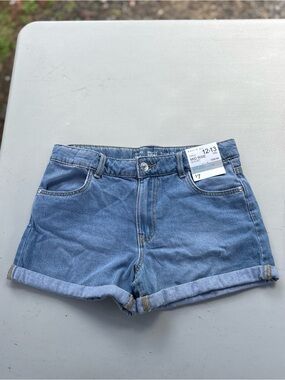 Primark Medium Blue Denim Roll-Hem Shorts
